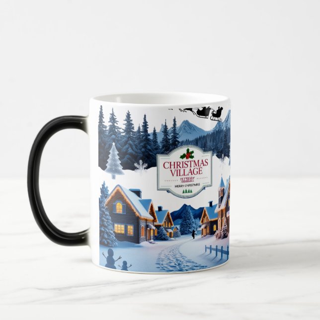Christmas Village Colour Morphing Mug – Cosy Winte (Left)