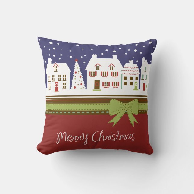 Christmas Village Cushion (Front)