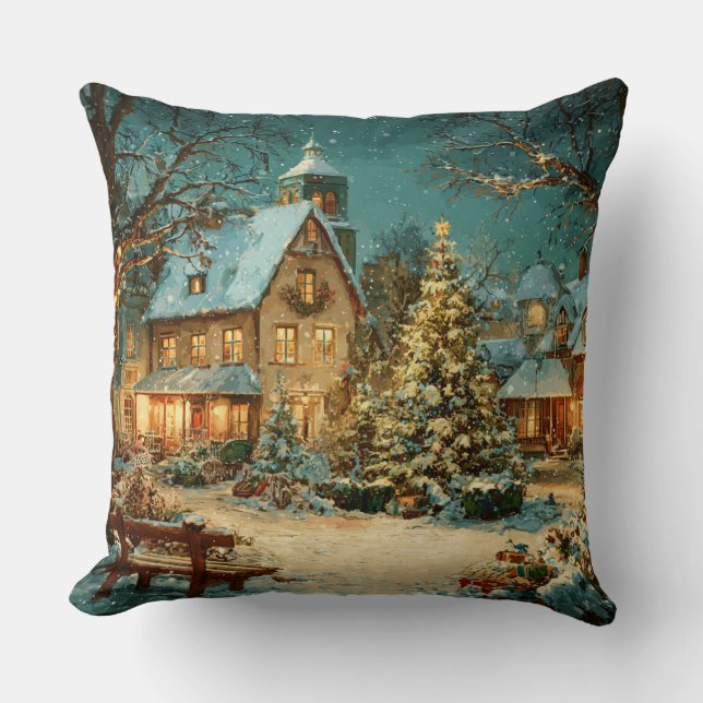 Christmas Village Cushion (Front)