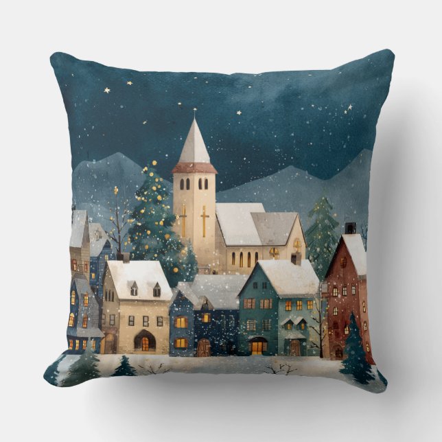 Christmas Village Cushion (Front)