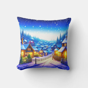 Christmas village cushion
