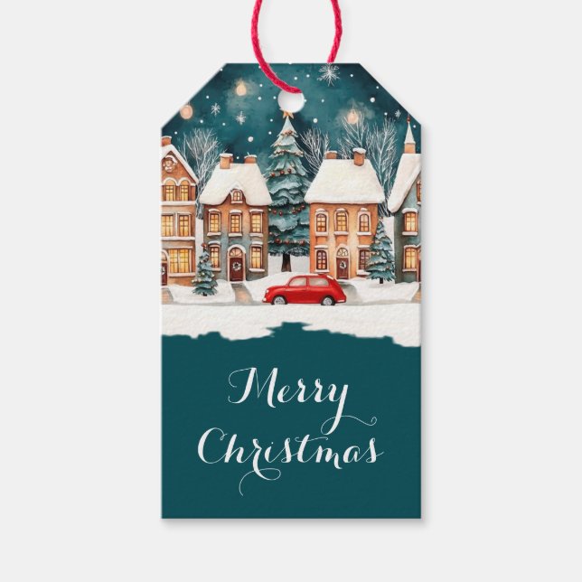 Christmas Village Custom Gift Tag (Front)