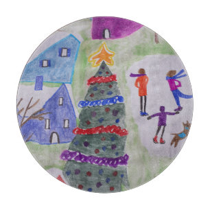 Christmas Village  Cutting Board