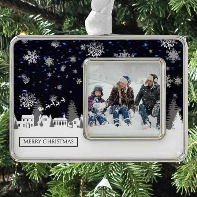 Christmas Village Framed Ornament (Christmas Village Framed Ornament)