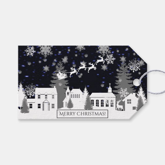 Christmas Village Gift Tag (Front (Horizontal))