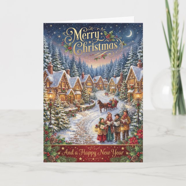 Christmas Village Greeting Card (Front)
