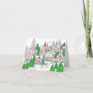 Christmas Village Greeting Card