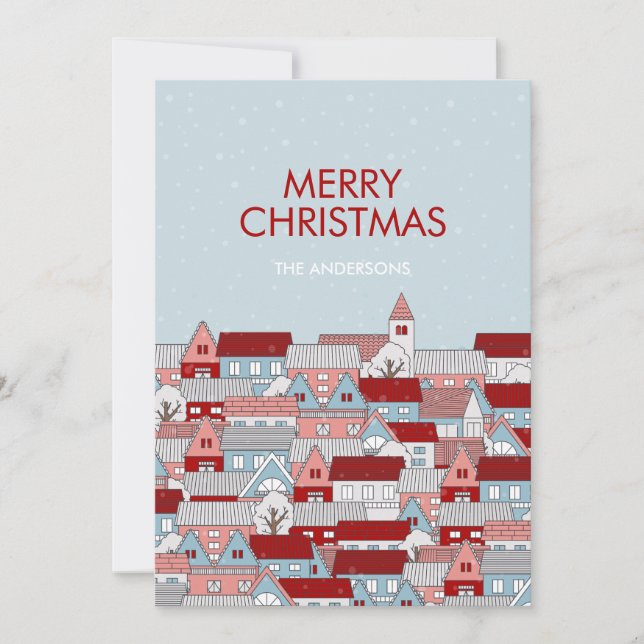 Christmas Village Holiday Card (Front)