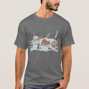 Christmas Village Holiday Farm Holiday Vintage T-Shirt
