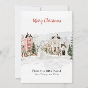 Christmas Village Holiday Greeting Card