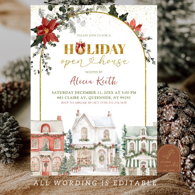 Christmas Village Holiday Open House Invitation (Creator Uploaded)