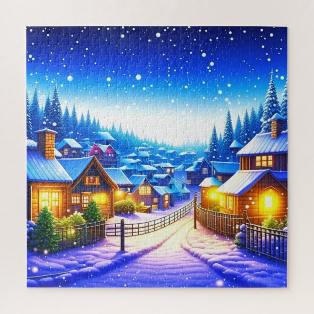 Christmas village jigsaw puzzle (Vertical)