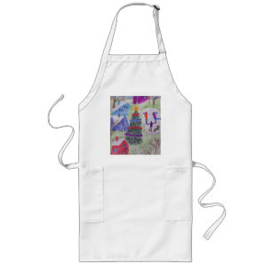 Christmas Village Long Apron