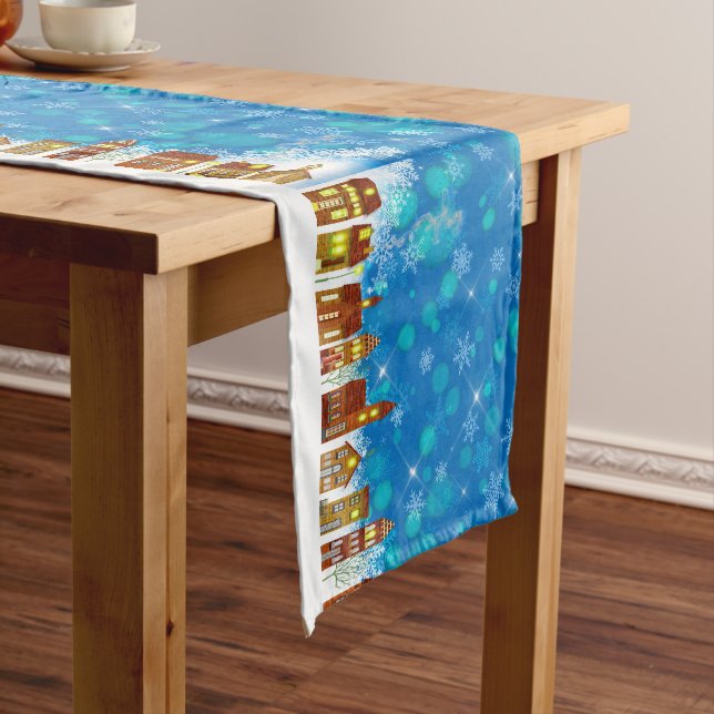 Christmas Village Long Table Runner (In Situ)