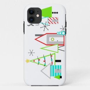 christmas village mid century modern iPhone 11 case