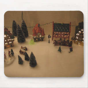 Christmas village mouse pad