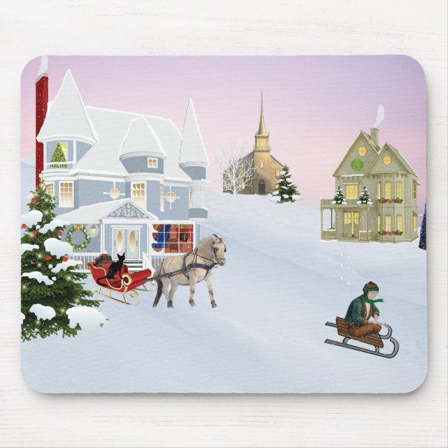 Christmas Village Mouse Pad (Front)