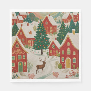 Christmas Village Napkin