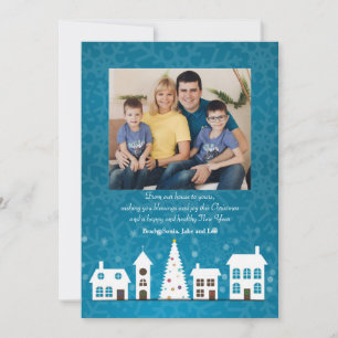 Christmas Village Photo Holiday Card