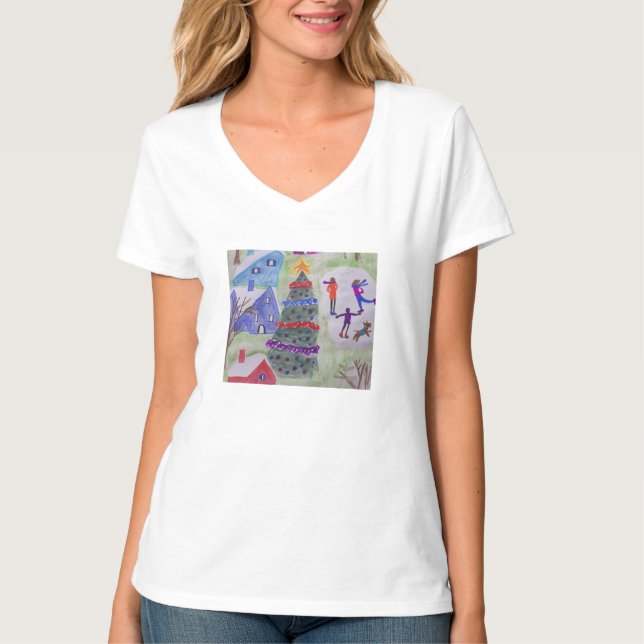 Christmas Village  T-Shirt (Front)