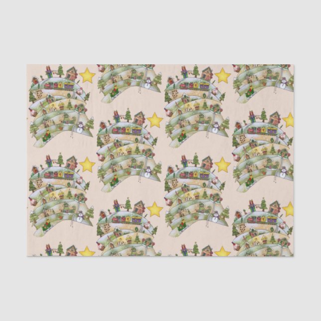 Christmas village tissue paper (Front)