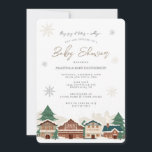 Christmas Village Winter Baby Shower Invitation<br><div class="desc">This Christmas Village Winter Baby Shower Invitation is perfect for a snowy baby shower theme. The vintage design and idea of artwork gives you a cosy feel for your event.</div>