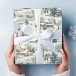 Christmas Village  Wrapping Paper<br><div class="desc">Make your child's special day even more extraordinary with our Personalised Children's Wrapping Paper. It's a thoughtful way to show them that the gift inside is just as unique and cherished as they are. Let the excitement of unwrapping a present become a cherished memory with our customisable wrapping paper! Winter...</div>