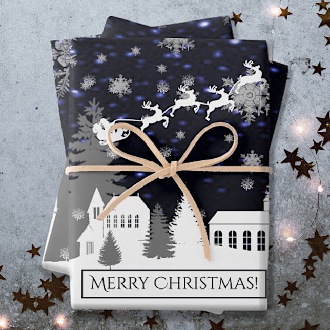 Christmas Village Wrapping Paper (Christmas Village Wrapping Paper Sheets)