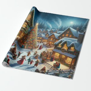 Christmas Village Wrapping Paper