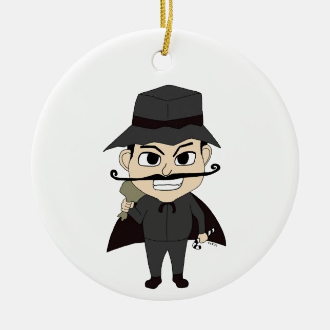 Christmas villain  ceramic tree decoration (Front)