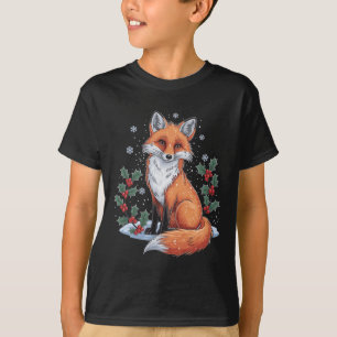 Christmas Vintage 90s Fox Woodland Animal Cottagec T-Shirt