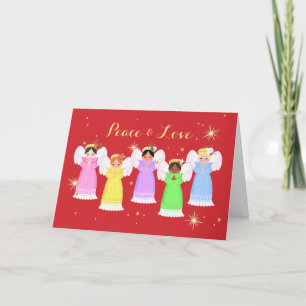 Christmas Vintage Angels Holiday Card