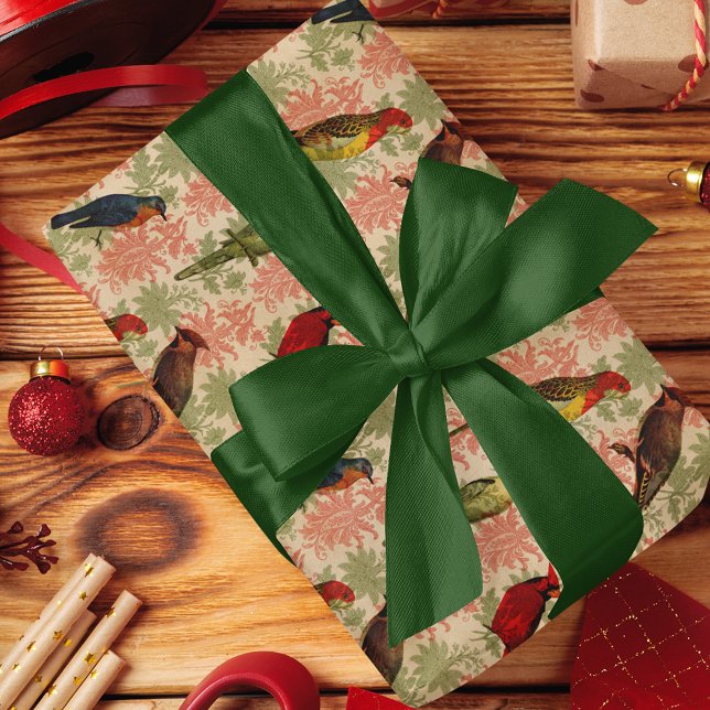 Christmas Vintage Birds Tissue Paper (Creator Uploaded)