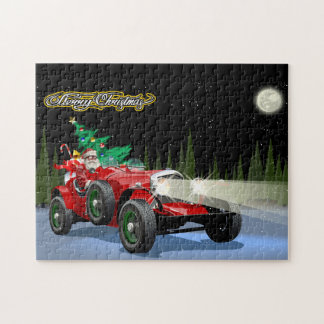 Christmas vintage car jigsaw puzzle