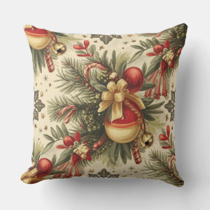 Christmas Vintage Cheer Pattern  Cushion