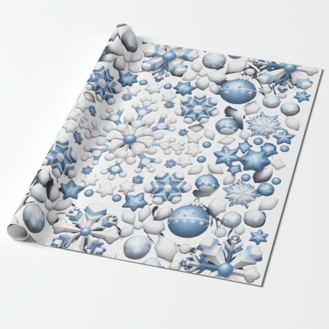 Christmas Vintage Cheer Pattern  Wrapping Paper (Unrolled)