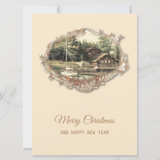 Christmas vintage holiday card (Front)