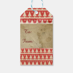 Christmas vintage Holiday Gift Tag