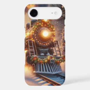 Christmas Vintage Holiday Train Snowy Winter