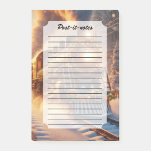 Christmas Vintage Holiday Train Snowy Winter Post-it Notes