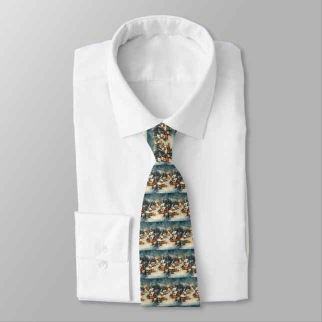 Christmas Vintage Neck Tie (Tied)