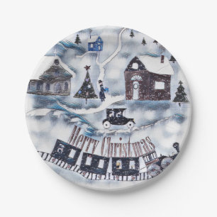 Christmas , Vintage Paper Plate