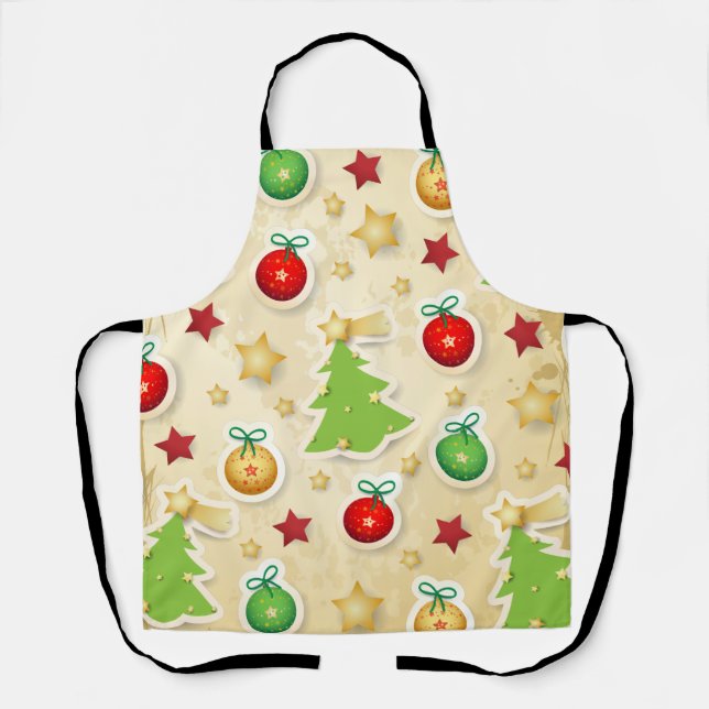 Christmas Vintage Pattern Apron (Front)
