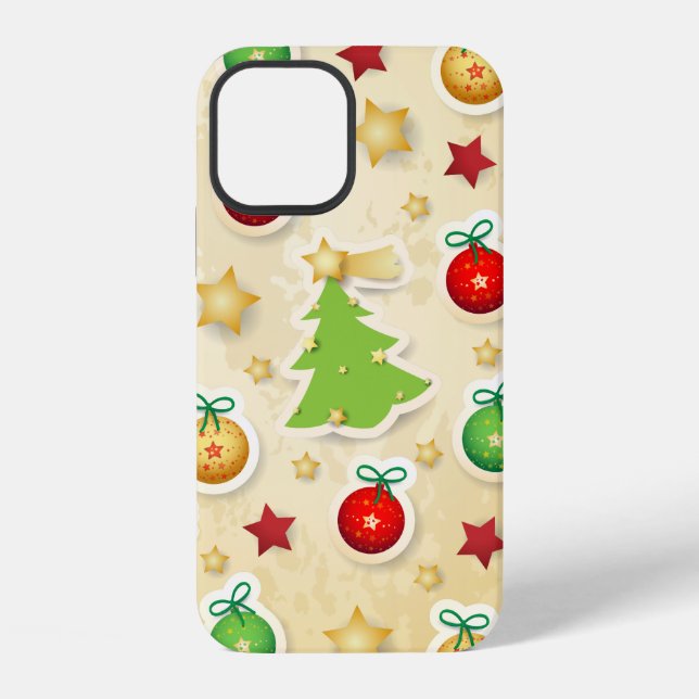 Christmas Vintage Pattern iPhone Case (Back)