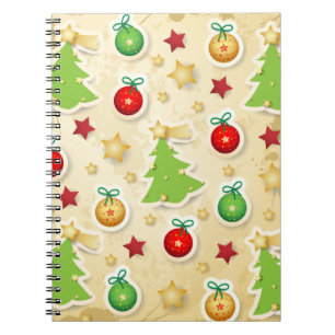 Christmas Vintage Pattern Notebook