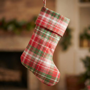 Christmas Vintage Retro Country Plaid Pattern  Fabric