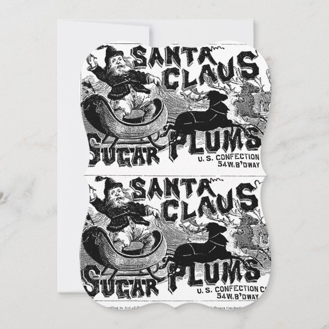 Christmas Vintage Santa Claus Flat Greeting Card (Front)