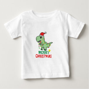 Christmas Vintage Santa Claus watercolor Holiday  Baby T-Shirt