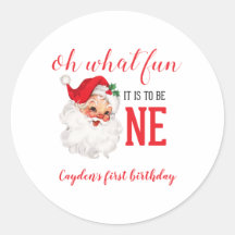 Christmas Vintage Santa First Birthday