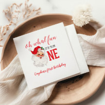 Christmas Vintage Santa First Birthday